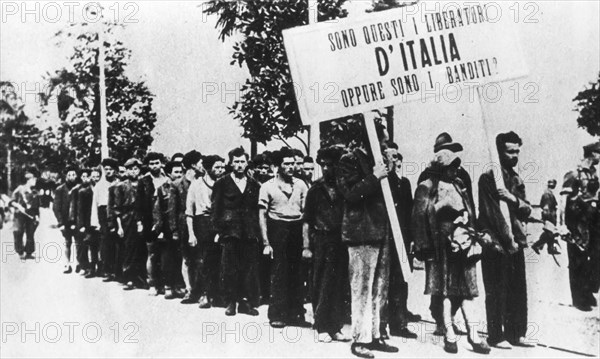 The Macabre Procession Of The 43 Partisans Who Parading And Then Will Be Shot By The Nazis In Fondotoce.