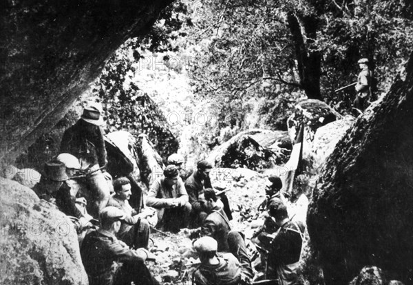 Partisans Gathered In The Mountains Of Piedmont.