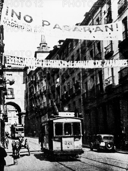 Republican Banner In Madrid.