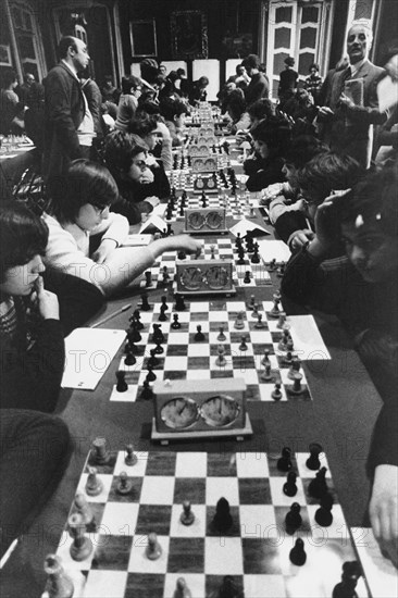 Italy, milan, chess tournament for  boys, 1973