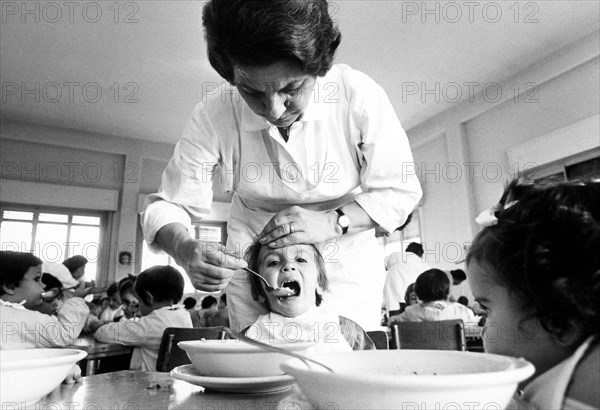 Italy, kindergarten, refectory, 70s