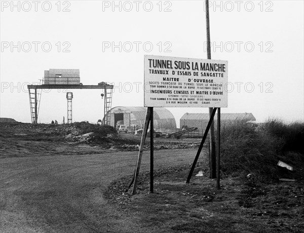 Start of construction of the Channel Tunnel, France, 70's