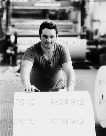 Laborer in a paper mill, Tolmezzo, Italy 70's