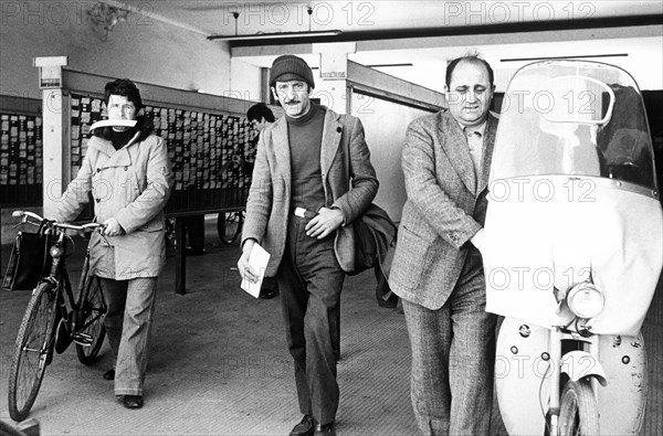 Workers leaving the factory, Italy