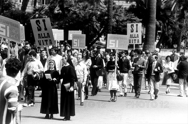 Rome, anti-abortion demonstration, 1978