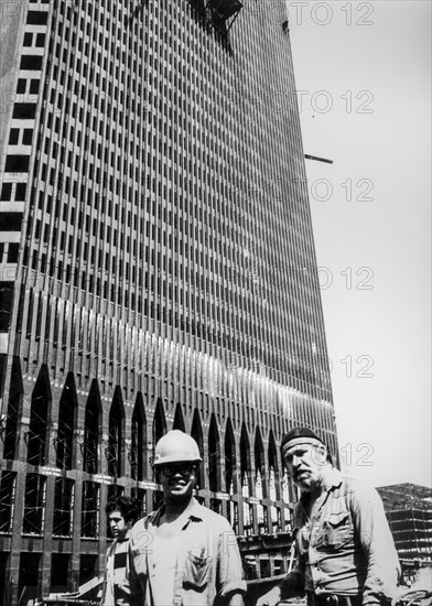 The world trade center construction, new york city , usa