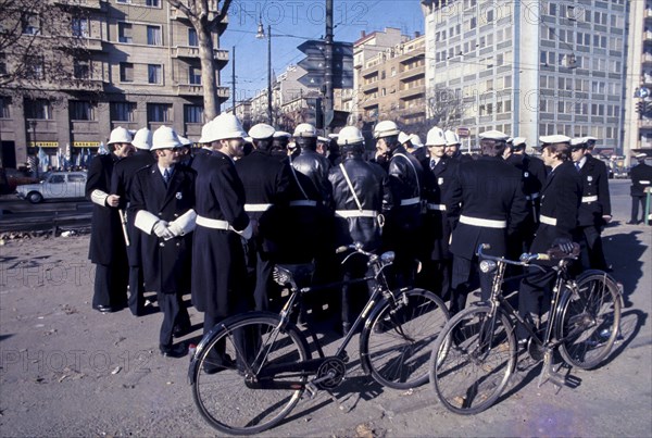 Traffic policeman, milan, italy