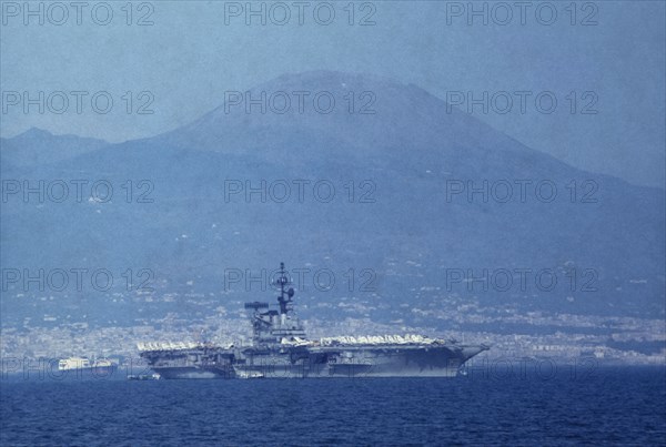 Aircraft carrier, vesuvius, naples, italy