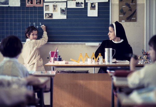 Children in a primary school, 70's