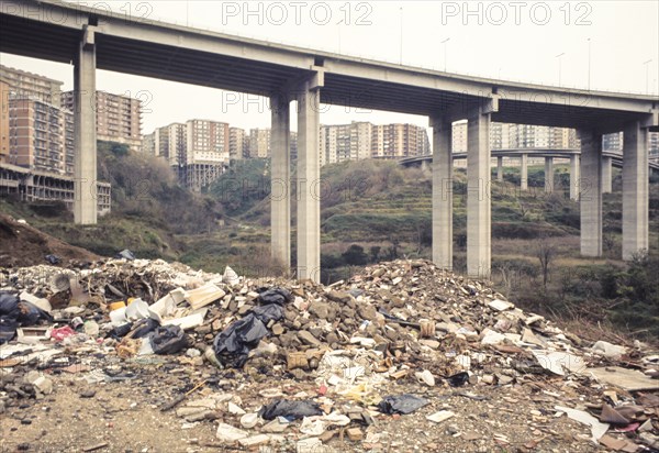 Italy, campania, naples, deterioration of the environment, 70's