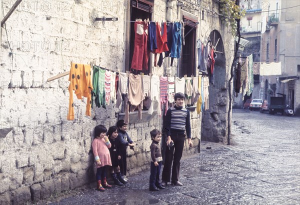 Italy, campania, naples, children, 70's