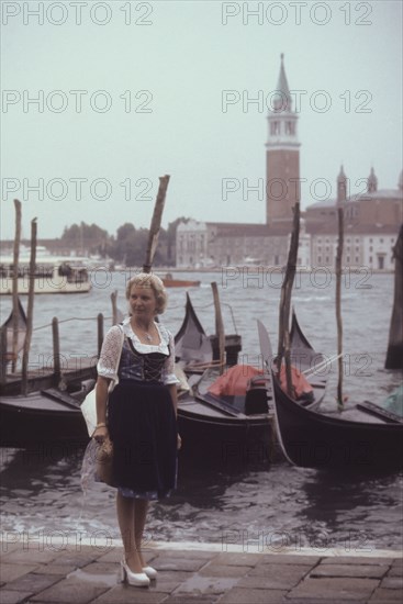 Tourist at venice, italy, 70's