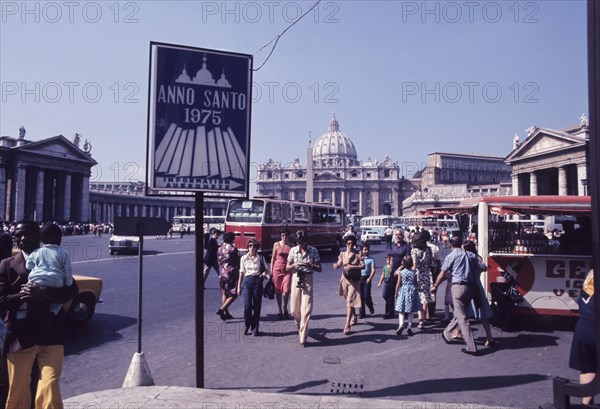 Italy, rome, pilgrims, 1975