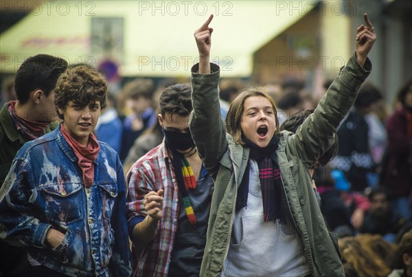 Students demonstration, rome, 90's