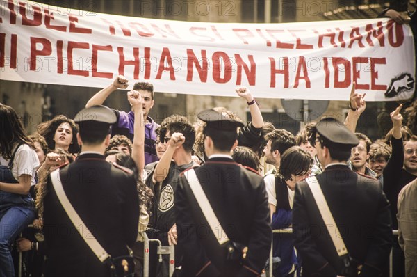 Students demonstration against police forces