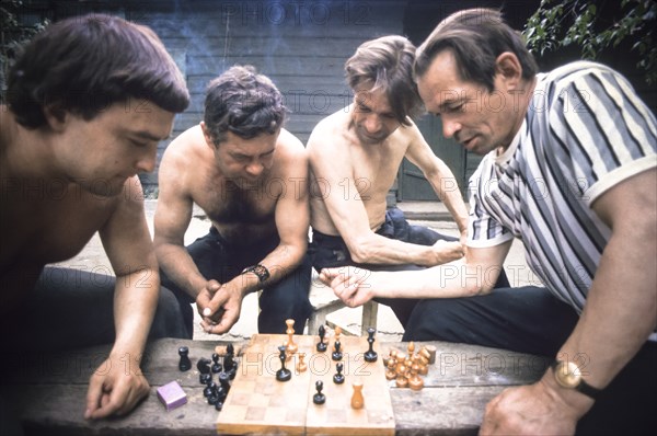 Ussr, siberia, irkutsk, chess players