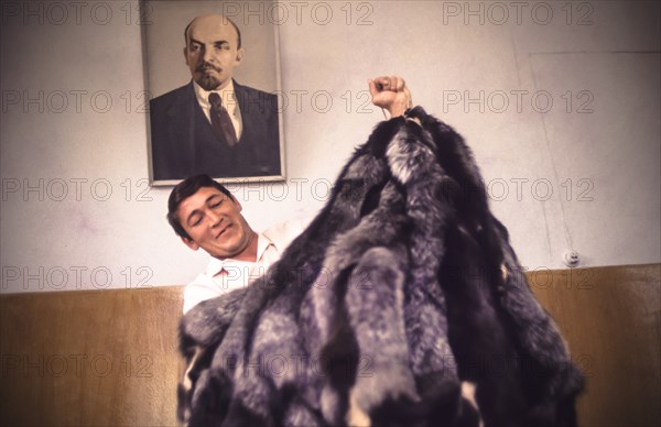 Ussr, siberia, jakutsk,  fox fur artisan