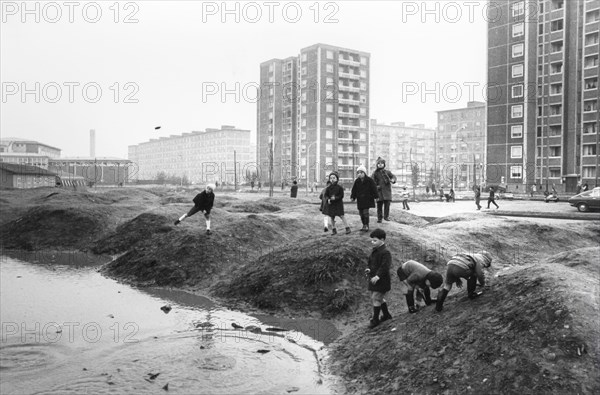 Italy, milan, baggio, olmi district, 1976