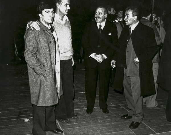 Claudio abbado, luigi nono and paolo grassi, teatro lirico, 1972