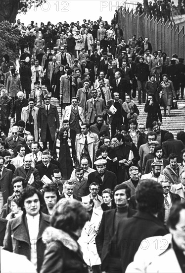 Rome, eur, exit to the congress palace, 70's