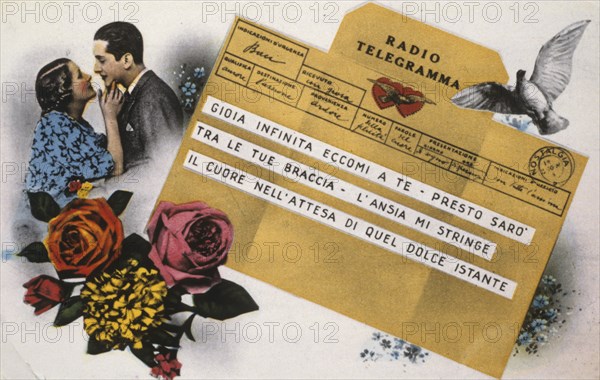 Illustrated telegram of love