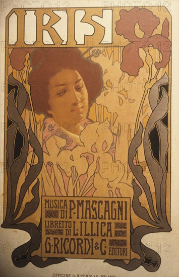 Iris, theatrical poster made by Metlicovitz, 1899