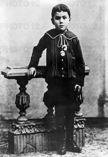 Francesco baracca in a childhood photo, 1898