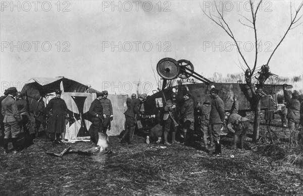The last plane shot down by Francesco Baracca, a few kilometers from Treviso, 1918