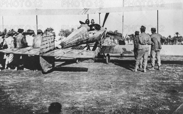 Italian aircraft used for aerial photography in Tripoli, Libya, 1911
