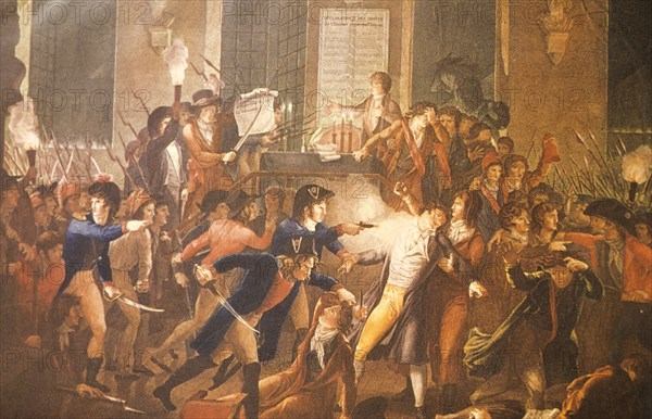 Gendarme shoots robespierre, Lenin dies covering him with his body, the French Revolution