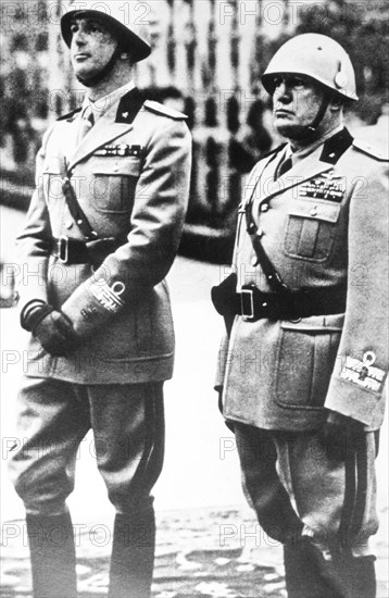 Umberto II di savoia and benito mussolini