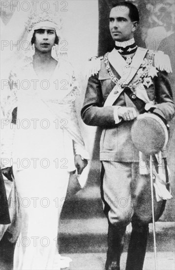 Wedding Umberto II of Savoy and Maria Jose of Belgium, 1930