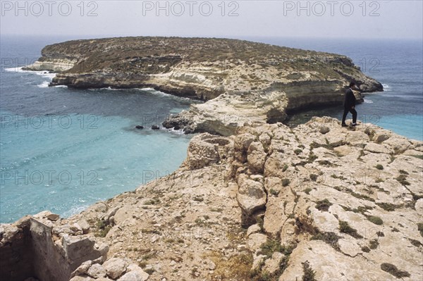 Isola dei conigli, lampedusa, italy