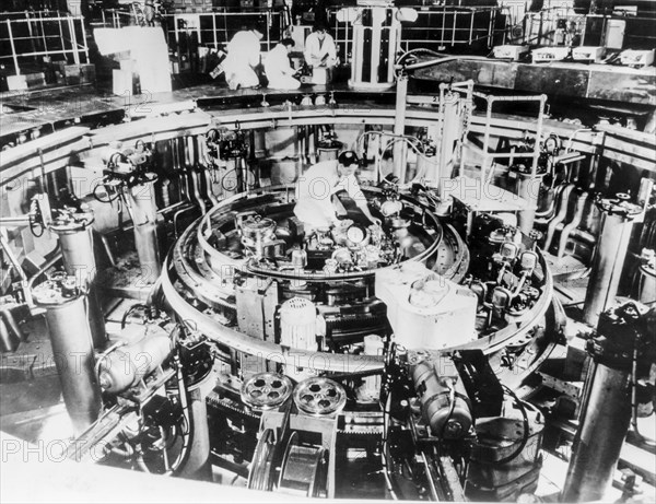 Technicians working for the new nuclear power plant at Dounreay, Scotland,1959