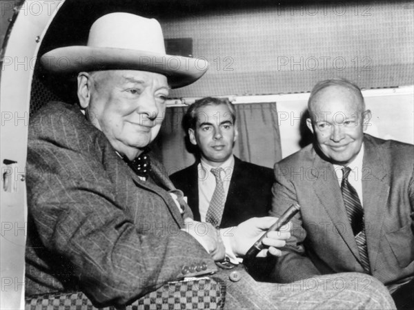 Dwight eisenhower, anthony montague-browne, winston churchill