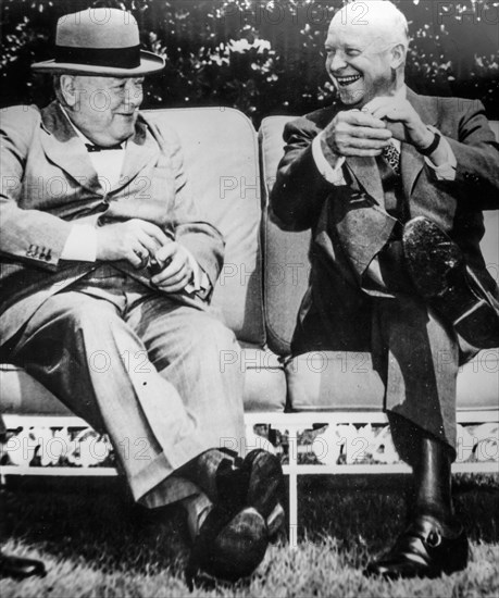 Winston churchill, dwight eisenhower, washington, 1954