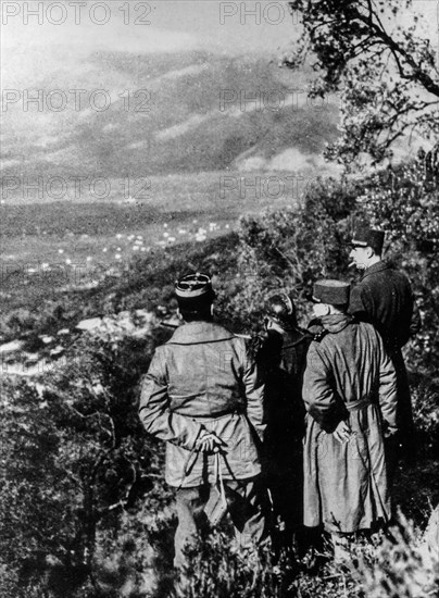 General charles de gaulle inspects the Italian front with general alphonse juin