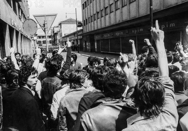 During the funeral of gaetano amoroso, milan 1976