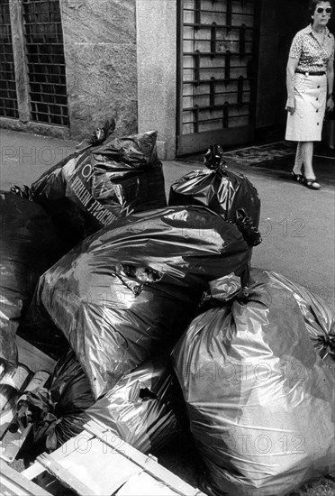 Urban sanitation strike, milan, italy