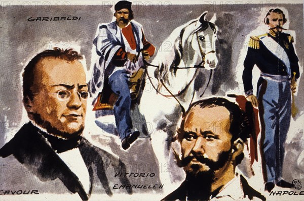 Garibaldi, napoleone, cavour, vittorio emanuele II