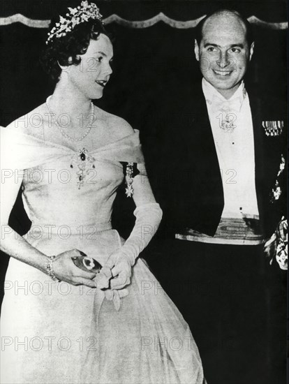 Maria pia of savoy and alessandro of Yugoslavia, wedding, cascais, 1955