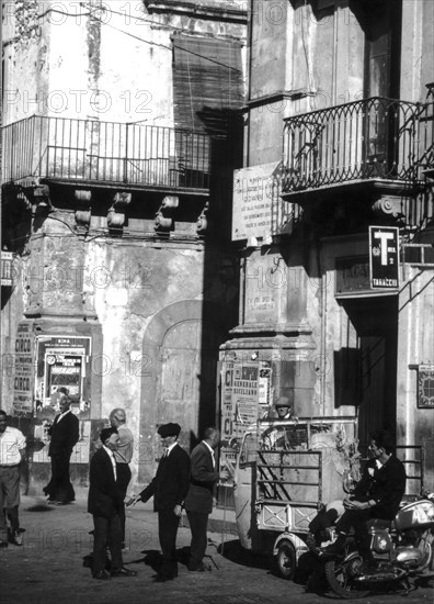 Historical center of vizzini, sicily, 1960s