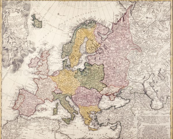 Europe map, 1793