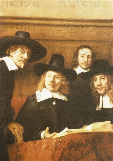 The sampling officials, de staalmeesters, rembrandt van rijn