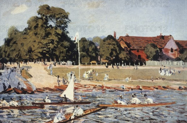 Regata at hampton court, alfred sisley, 1874