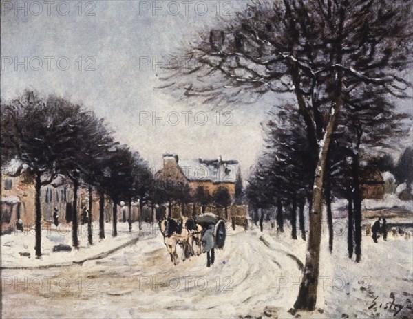 Road from saint germain to marly, alfred sisley, 1875