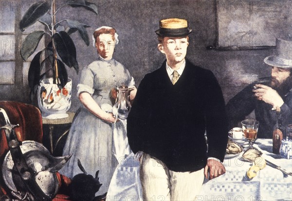 Le dejeuner dans l'atelier, edouard manet