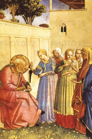 Imposizione del nome al battista, beato angelico, museo nazionale di san marco, firenze