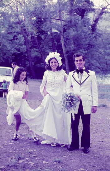 Wedding couple, 70s