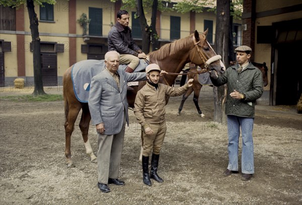 Gaetano Benetti with horse  Sirlad and  Tonino Di Nardo, 1978